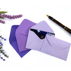 Gift Card Sized Cash Envelopes with Tuck-In Flap and Mini Stationery Packs