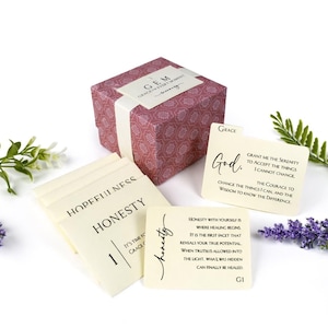 Recovery Gift for Her, Faith-Based Encouragement Cards, Serenity Prayer