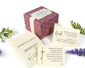 Recovery Gift for Her, Faith-Based Encouragement Cards, Serenity Prayer