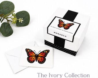 Envelope and Note Card Box Set: Monarch Butterfly Lovers - Wedding Gift Boxed Stationery