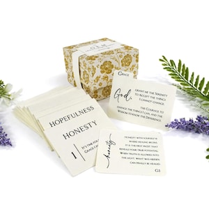 Recovery Gift for Her, Faith-Based Encouragement Cards, Serenity Prayer