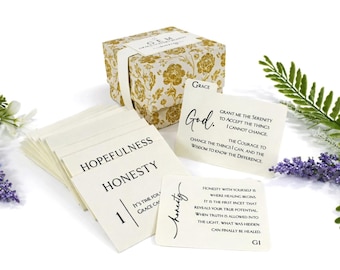 Recovery Gift for Her, Faith-Based Encouragement Cards, Serenity Prayer