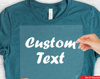 Custom Text Iron on Transfer, Make Your Own DTF, Ready to Print, Family Picture Decal, Custom Text Heat Transfer, Birthday Custom Text DTF