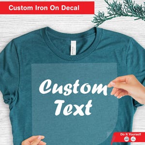 Custom Text Iron on Transfer, Make Your Own DTF, Ready to Print, Family Picture Decal, Custom Text Heat Transfer, Birthday Custom Text DTF