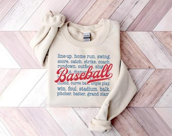 Baseball Sweatshirt, Baseball Game Day Sweatshirt, Baseball Game Day Sweatshirt for Women, Sports Mom Sweatshirt, Gameday Sweatshirt