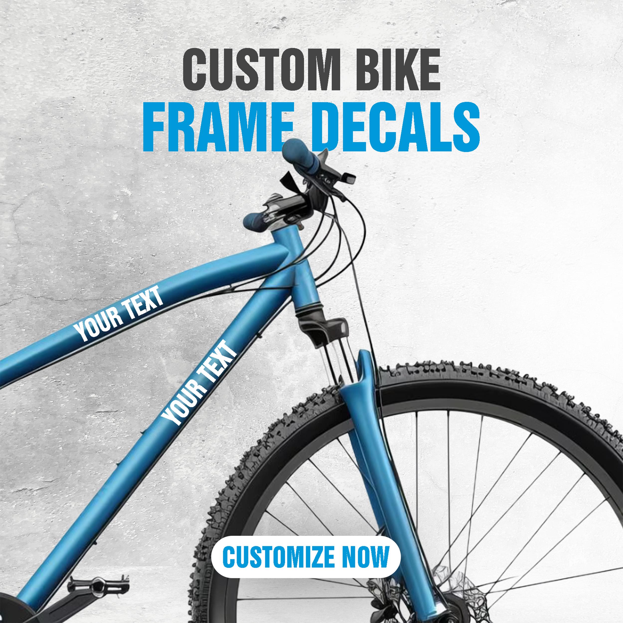 Personalized Bike Frame Decal - Custom Name UV Sticker for MTB & Road ...