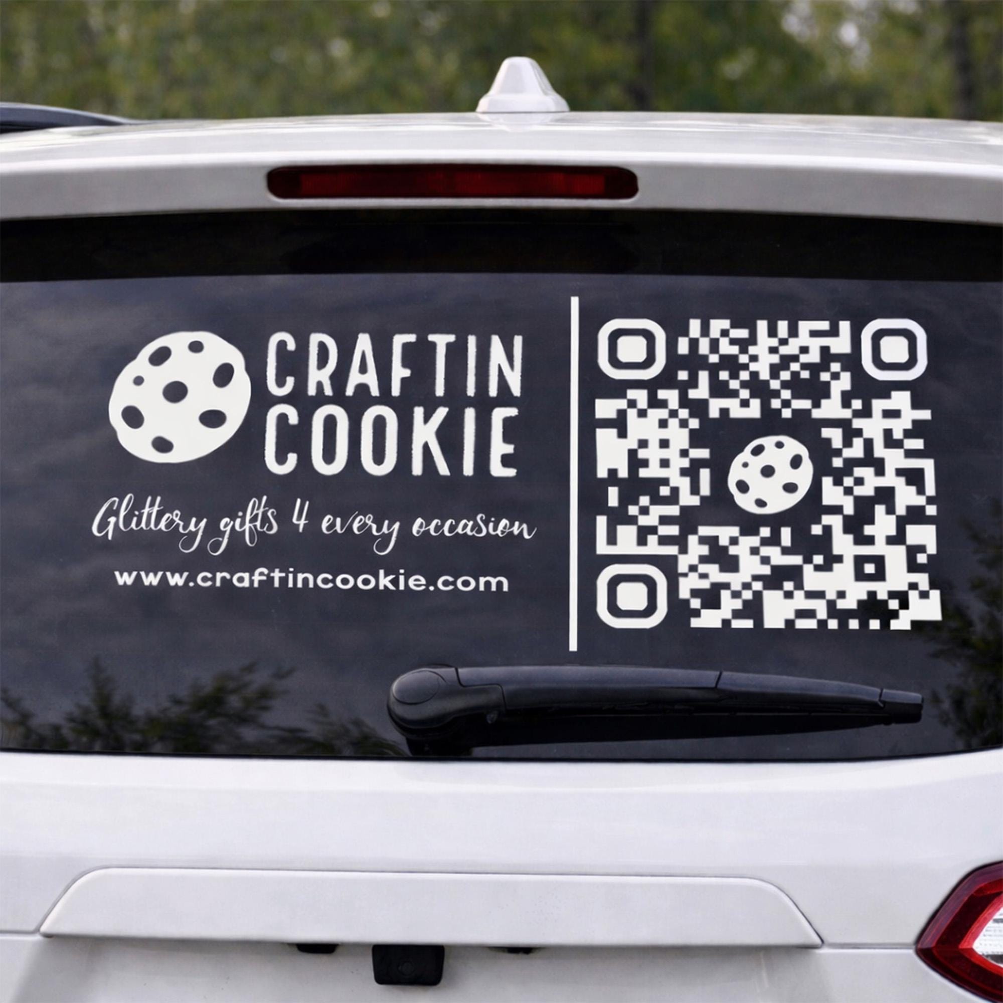 Custom Rear Window Decal - Your Logo, QR Code, or Text - Large Vinyl UV ...