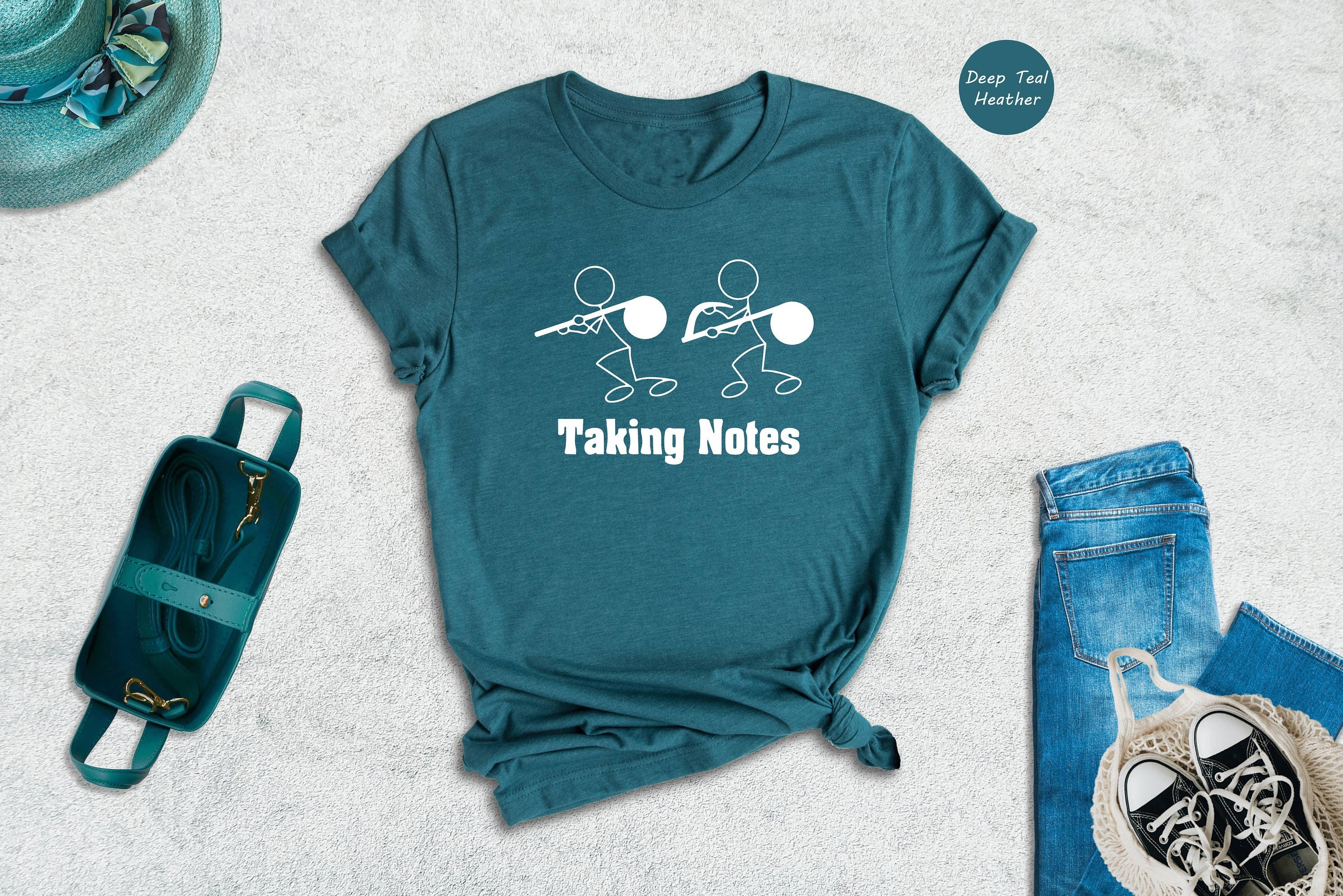 Taking Notes Shirt, Funny Musician Shirt, Music Lover Shirt, Funny Notes Shirt, Musician Gift, Pianist Gift, Music Teacher Gift,