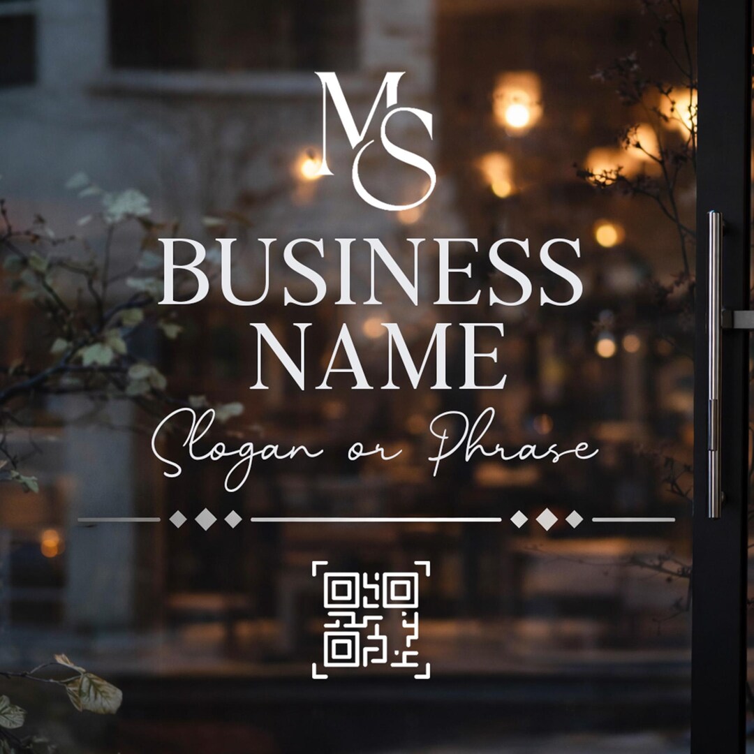 Personalized Business Logo UV Sticker - Custom Store Window Vinyl Decal ...