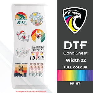 DTF Gang Sheet, Custom DTF Transfers, Wholesale Gang, Bulk DTF Sheets, Direct to Film Transfer, Personalized Heat Print