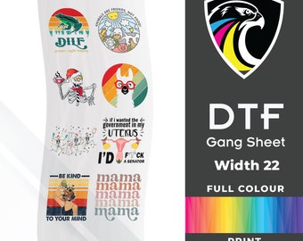 DTF Gang Sheet, Custom DTF Transfers, Wholesale Gang, Bulk DTF Sheets, Direct to Film Transfer, Personalized Heat Print