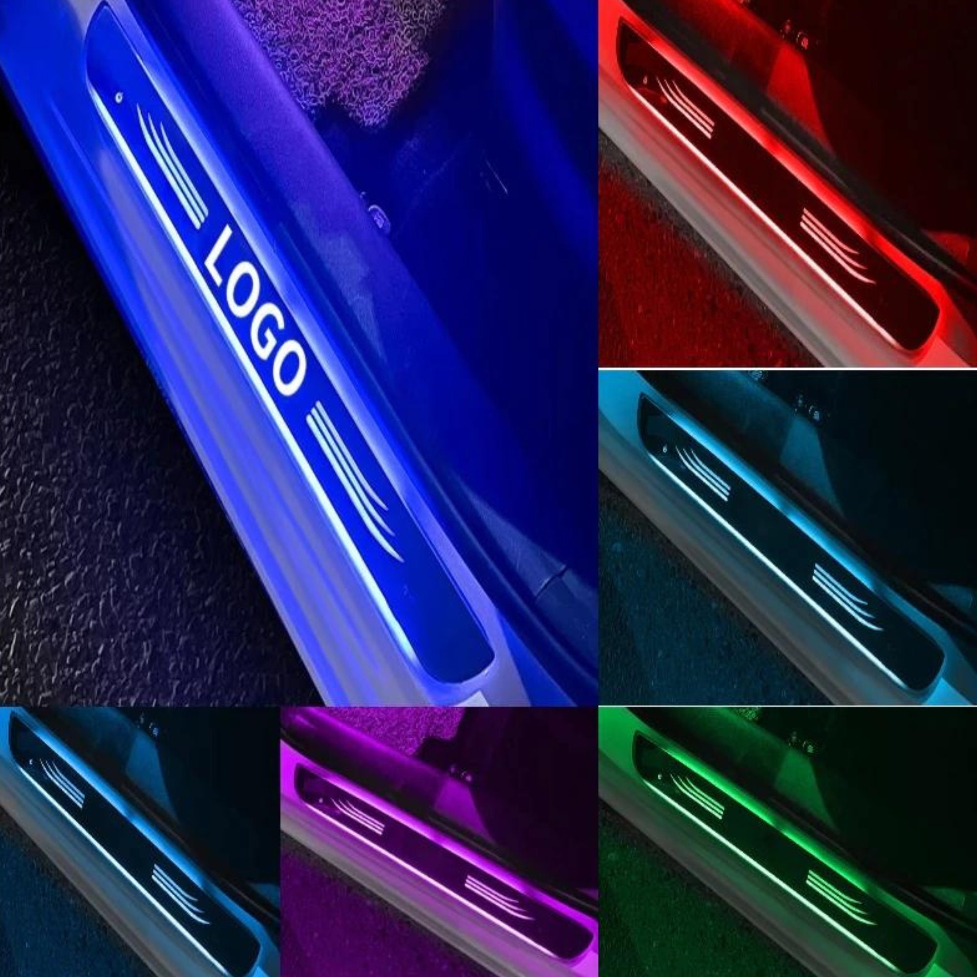 Car Illuminated Door Sills Car Door Sills Multi Etsy