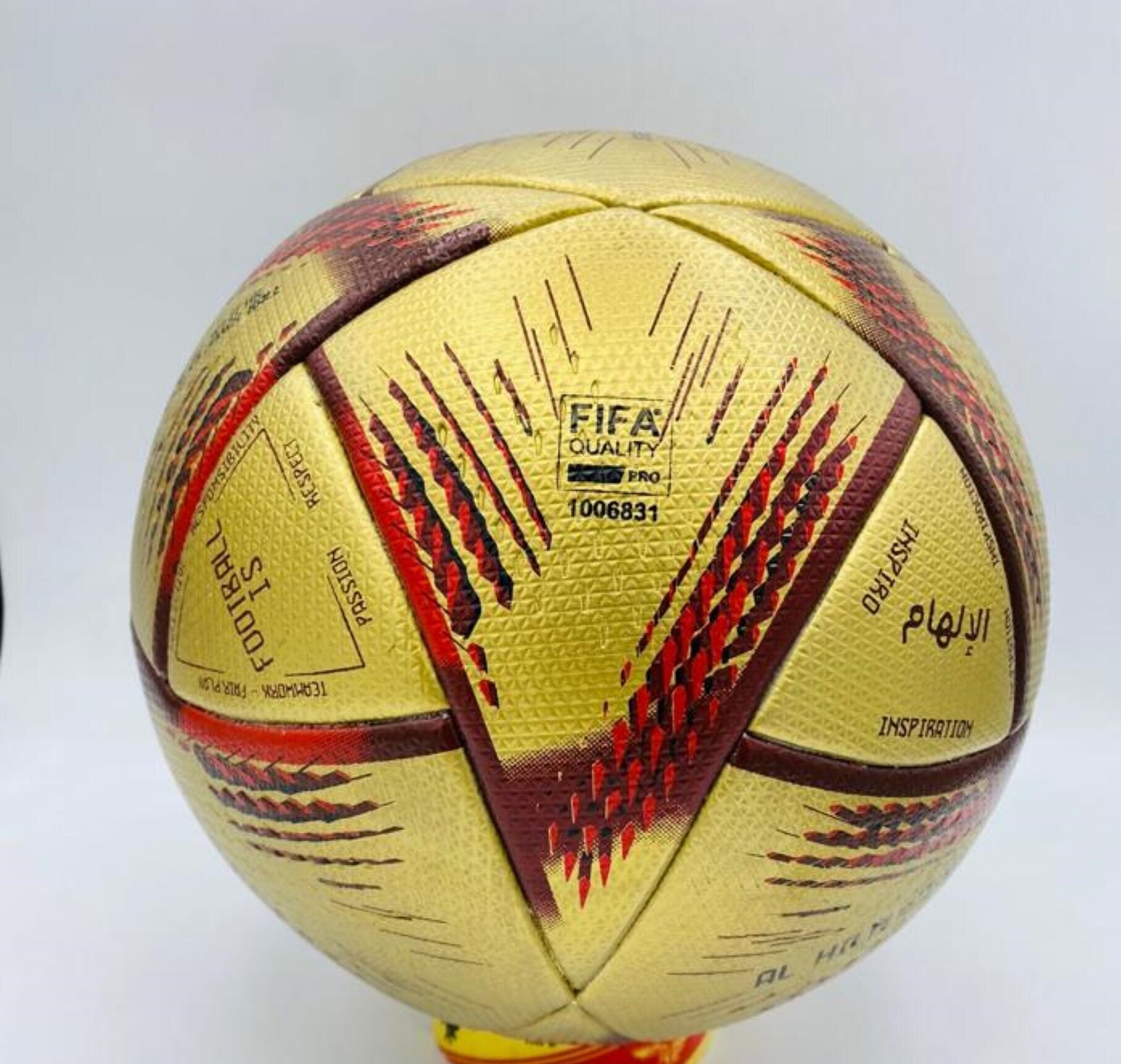 Al Rihla Speedshell Final Soccer Ball Gold Size 5 Fifa World Etsy