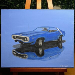 Personalized Car Painting Gift, Gift for him, Gift for Her, Homemade, Wall Decor