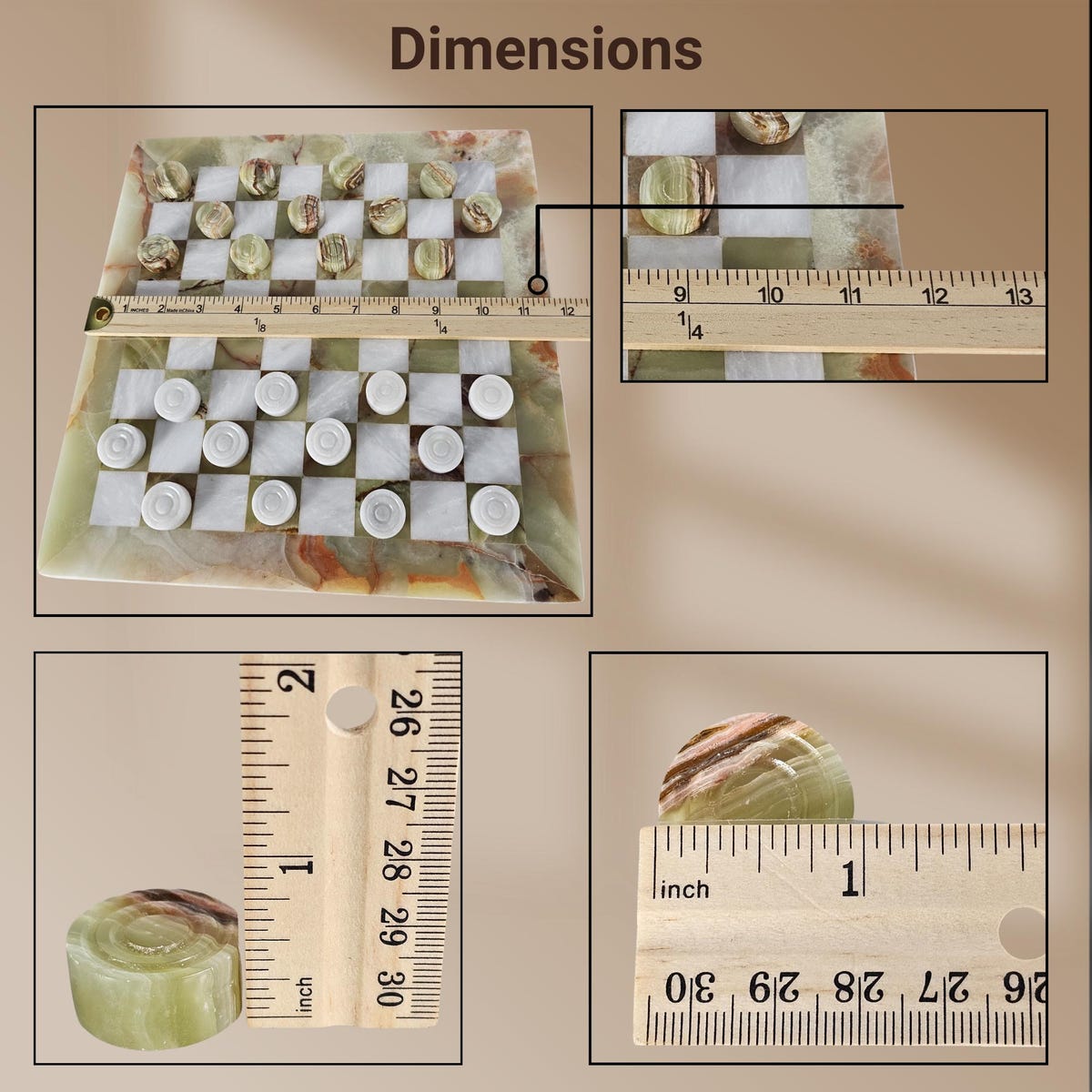 Luxury Green Onyx & White Marble Checker Pieces Only. Complete Set of 24 Heavy Stone Game Pieces. Replacement or Upgrade Set - Etsy