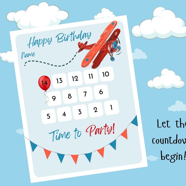 Advent Calendar Airplane Etsy