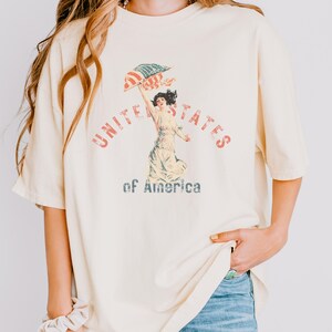 Vintage USA Patriot T-Shirt, America Flag Tee, Fourth of July Clothing, Patriotic Graphic Top, Americana Shirt