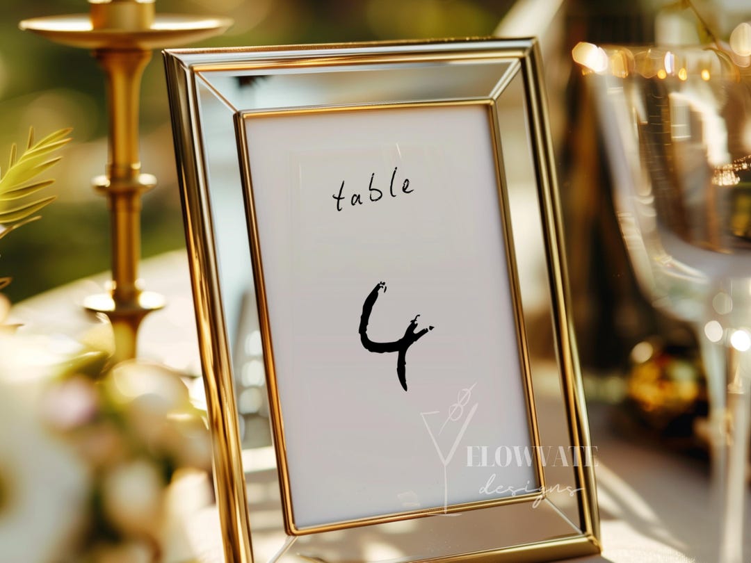 Modern Table Number Template, Printable Editable Canva (digital ...