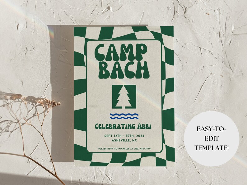 Camp Bachelorette Invite Template Parent Trap Bachelorette Party Camp