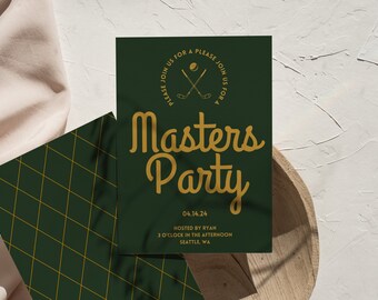 Vintage Golf Party-Einladung Vorlage: Country Club Thema (Digitaler Download)