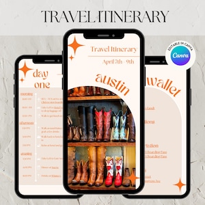 Austin Travel Itinerary: Mobile Vacation Planner (Digital Download)