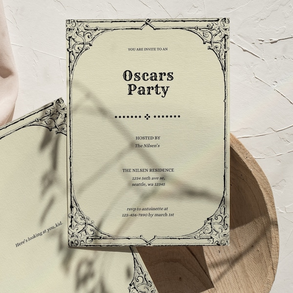 Oscar Invitation - Etsy