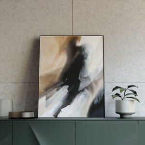 Abstract Minimal Wall Art, Modern Neutral Earth Tones, Home Decor, Printable Art, Soft Modern Beige Print