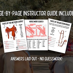 Western Riding Instructor's Rainy Day Activities - Printable Worksheets & Games image 4