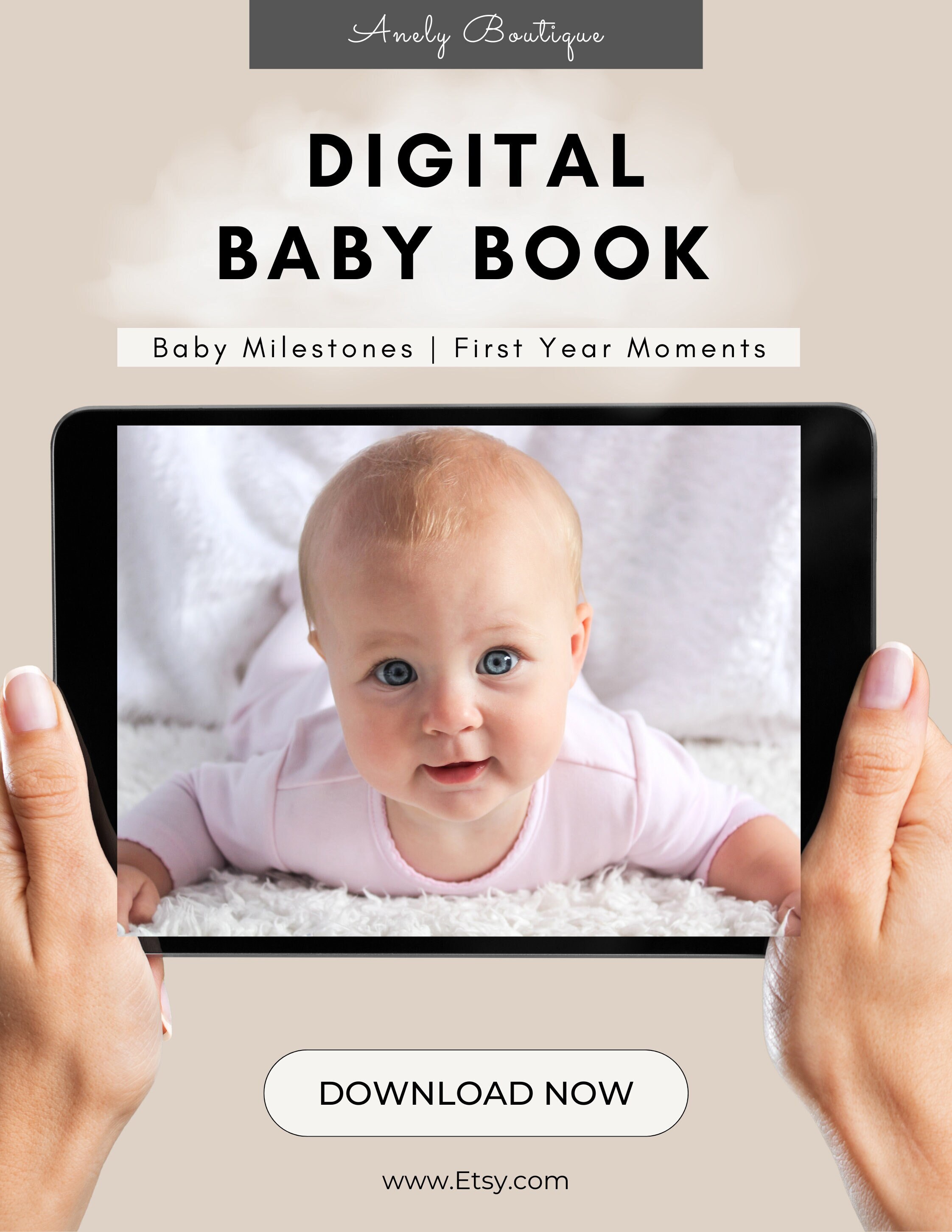 Baby Journal Digital Baby Gift for Pregnant Mom to Be Gift for Baby