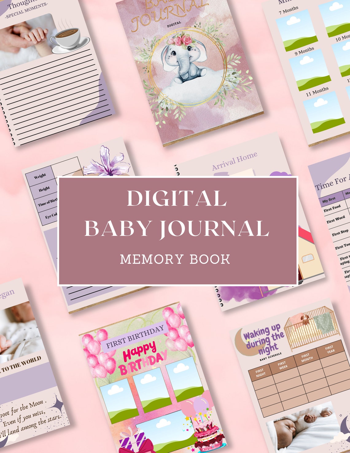 Digital Baby Journal Digital Baby Book Memory Book for Baby Etsy