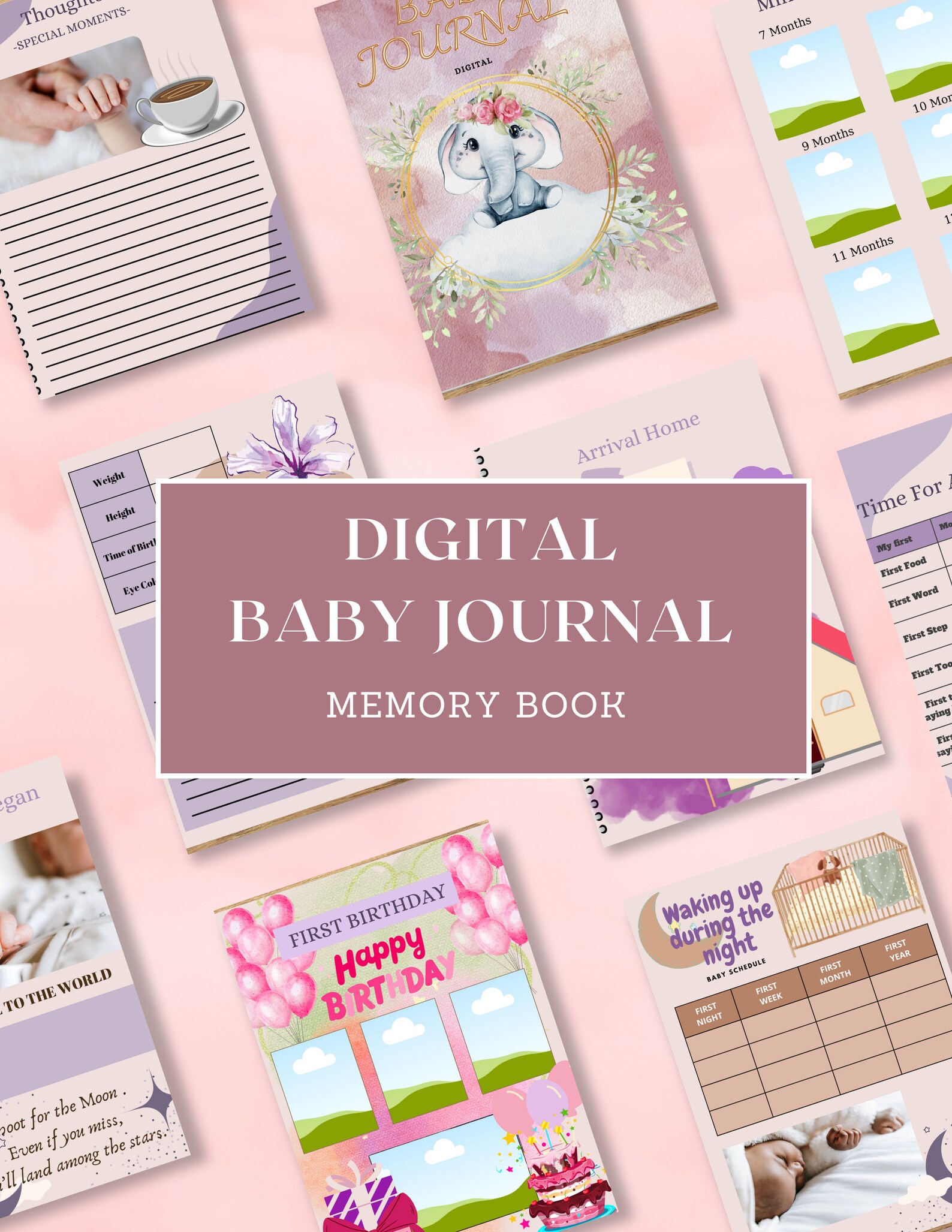 Digital Baby Journal Digital Baby Book Memory Book for Baby Digital