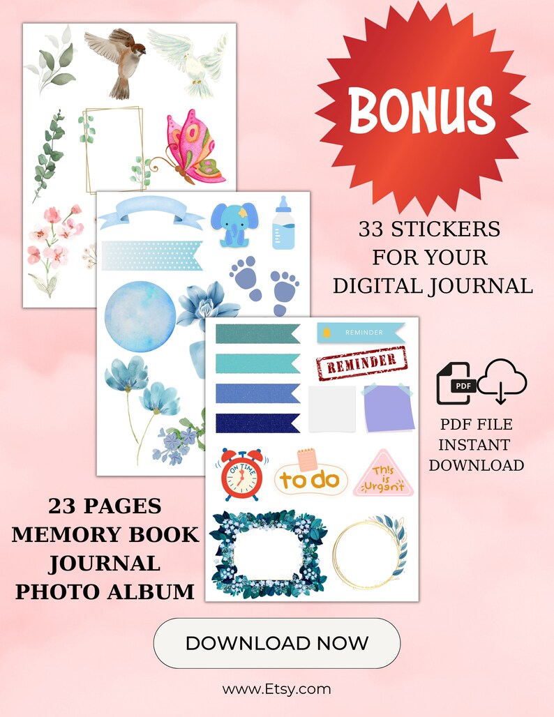 Digital Baby Journal Digital Baby Book Memory Book for Baby Digital