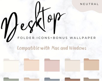 Iconos de carpeta estéticos, Mac, PC, fondo de pantalla de regalo (descarga instantánea)