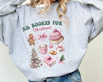 Christmas Book Tree Sweatshirt, Book Lover Holiday Gift