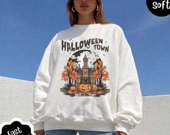 Retro-Halloweentown-Shirt, Halloweentown-T-Shirt (gegr. 1998), Halloweentown University, Herbst-Sweatshirt, Halloween-Sweatshirt, Gruselsaison