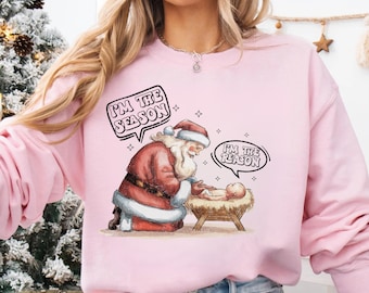 Vintage Christmas Holiday Tee, Jesus Is The Reason For The Season
