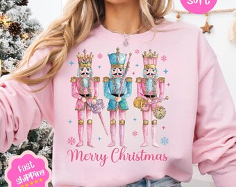 Sudadera navideña Cascanueces, cuello redondo de ballet, regalo de Navidad
