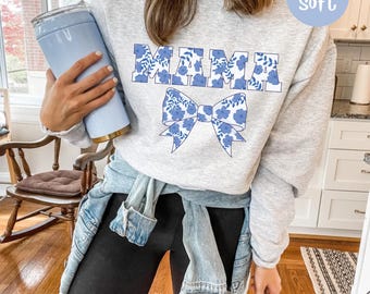 Sudadera Floral Mama, Regalo para anunciar el embarazo a una nueva mamá, Suéter para el Día de la Madre