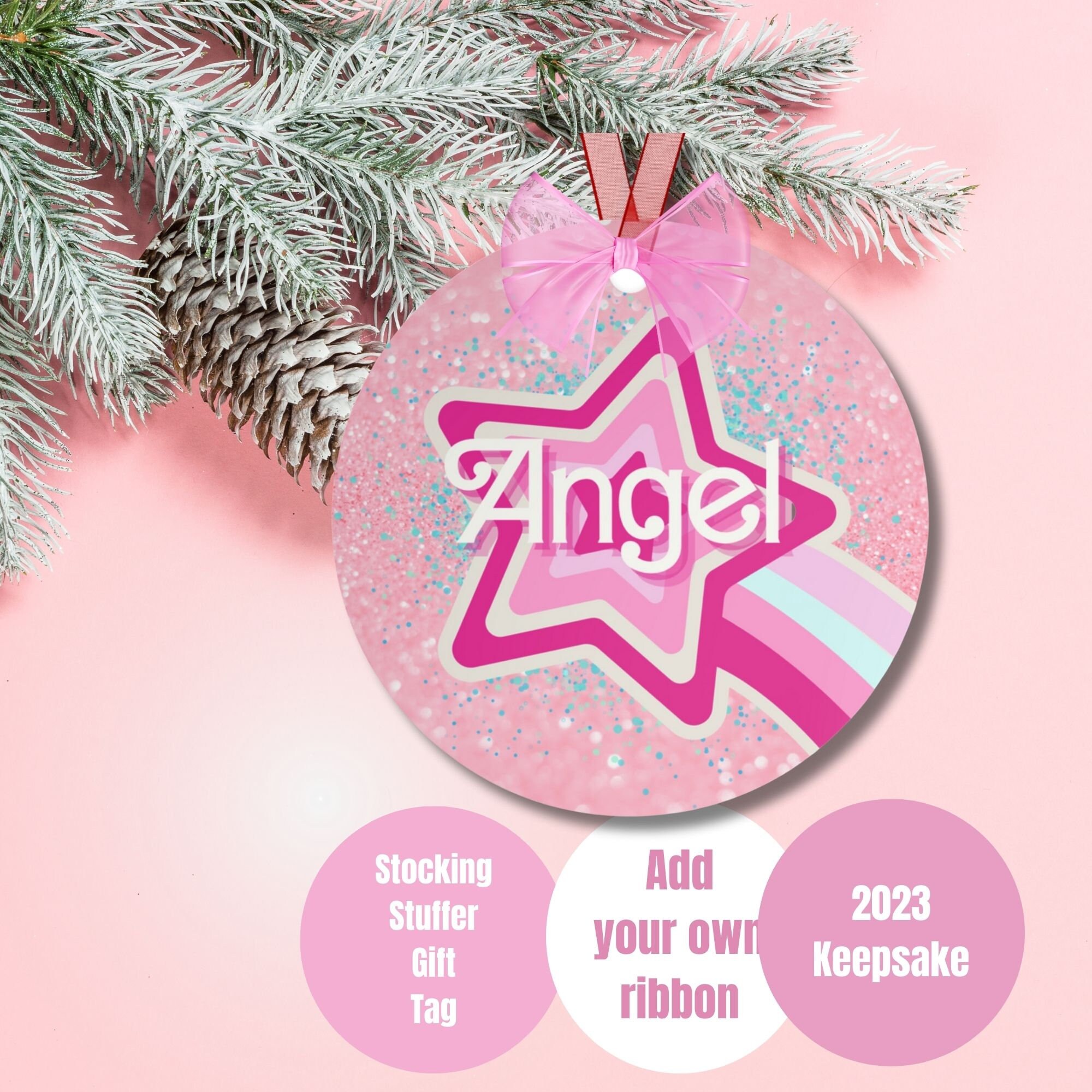 Custom Name Ornament Barbie Fan Ornament Personalized Ornament 