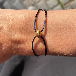 SATIN ARMBAND • mit Goldring• 18k vergoldet• Satin Band mit Goldring•Silberring• Freundschaftsarmband • buntes Armband • neon • Geschenkidee