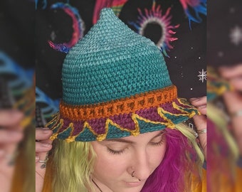 Crocheted Petal Belle Pixie Hat
