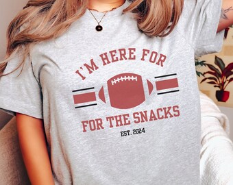 Big Game Tshirt, Super Bowl Funny Shirt, Team Snacks, Trendy Superbowl Shirt, Retro Football Spirit Tee, Oversized Tee, Gift for Her