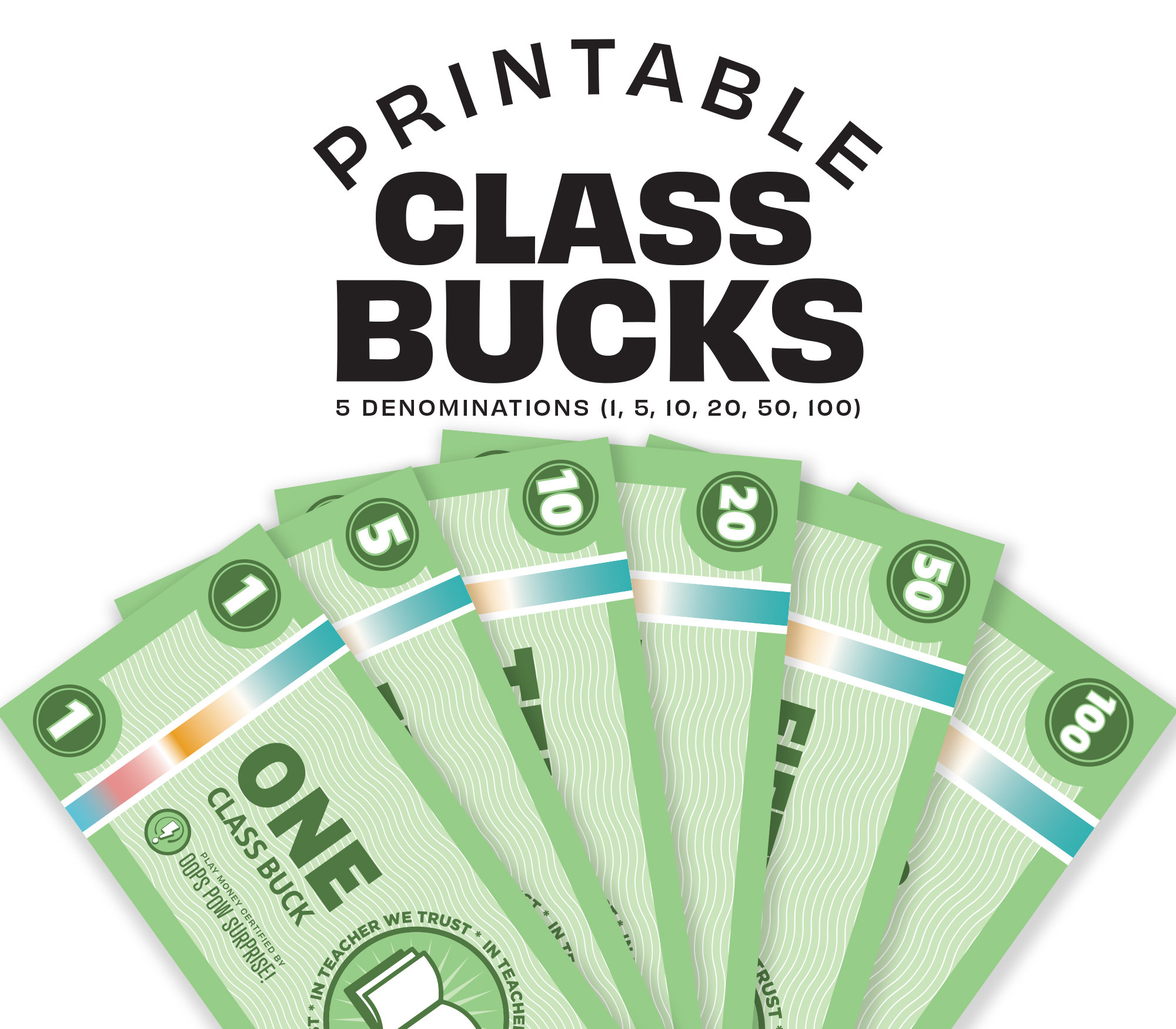 2000px x 1750px - Printable Class Bucks Play Money Teacher Reward Coupons for - Etsy