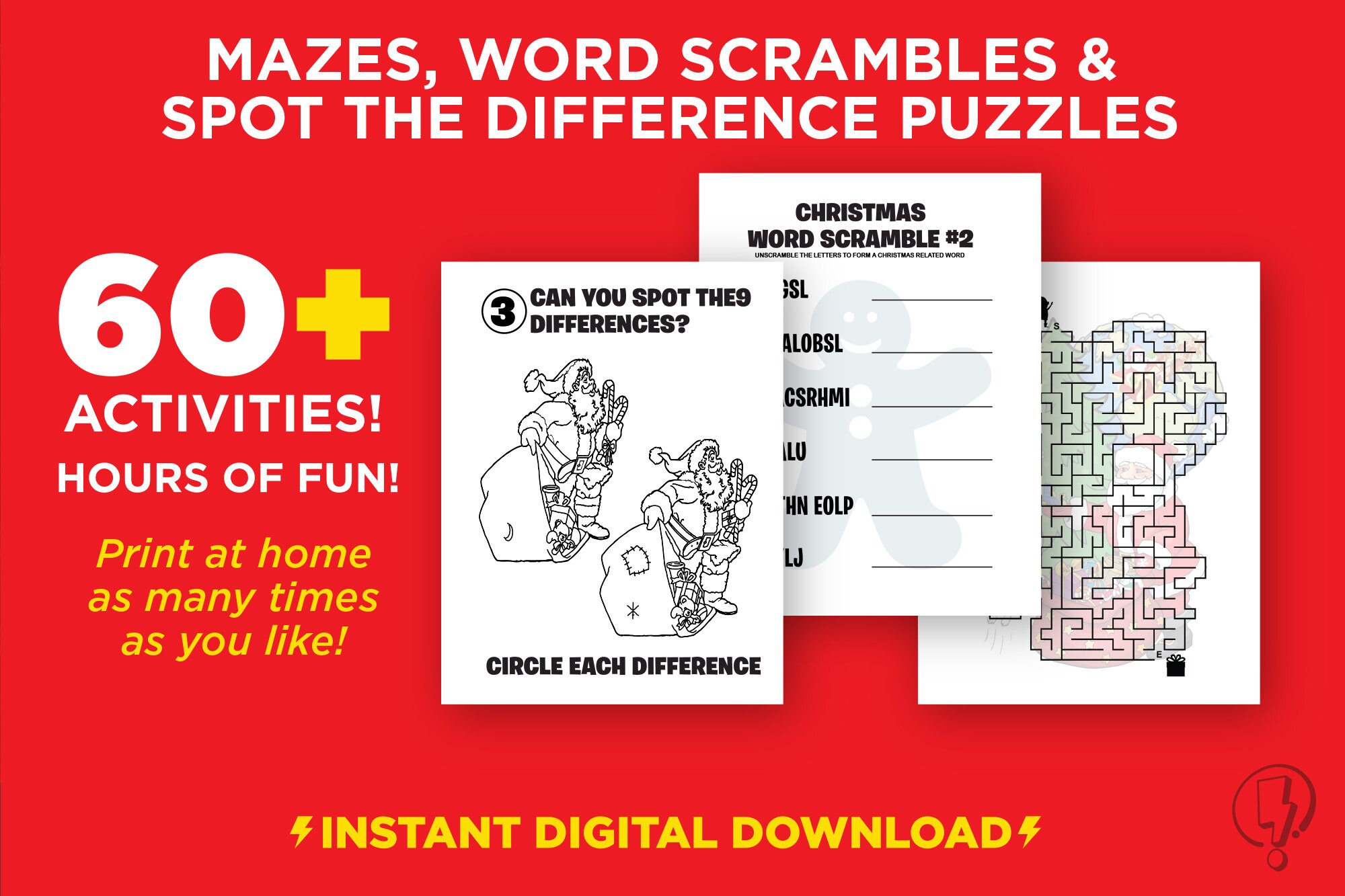 Printable Christmas Activity Pages for Kids 5 9 Holiday Coloring ...