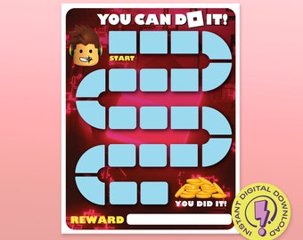 Blox Gamer Reward Chart | Printable Gaming A4 Video Game Chore Chart | Behavior Reward Tracker | Reward your kids for reaching their goal!