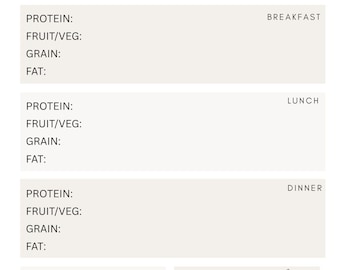 Neutral Daily Nutrition Meal and Macro Tracker Template