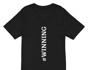 Unisex Short Sleeve V-Neck T-Shirt (WINNING)