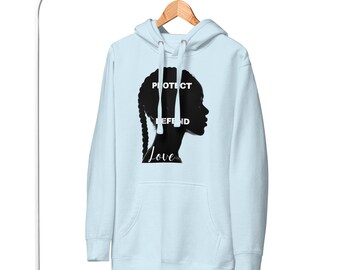 Moletom com capuz unissex (Love Defend Protect 2)