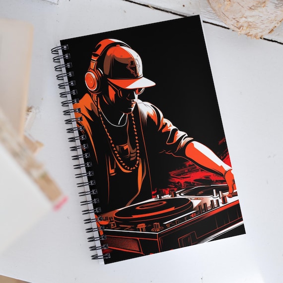 Spiral notebook (Male DJ), Journal Gift, Gift for DJ, DJ Gift