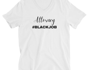 Camiseta unissex de manga curta com decote em V (Advogado)